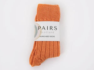 Alpaca Bed Socks - Orange