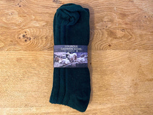 Luxurious Thick Cashmere Socks - Bottle Green