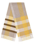 Check Lambswool Extra Wide Scarf - Belgrave Yellow