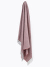 Herringbone 100% Wool Blanket - Dusky Pink