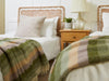 Stripe Pure New Wool Throw - Botanical