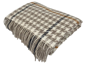 Carroglen Merino Lambswool Throw - Mushroom