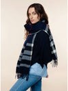 Check Lambswool Extra Wide Scarf - Westminster Navy