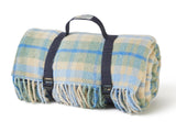 Cottage Check Waterproof Polo Picnic Blanket - Blue