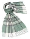 Check Lambswool Wide Scarf - Westminster Mint