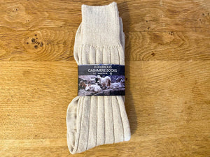 Luxurious Thick Cashmere Socks - Beige