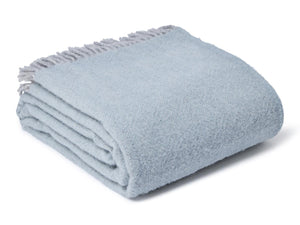 Geo XL Pure New Wool Throw - Duck Egg