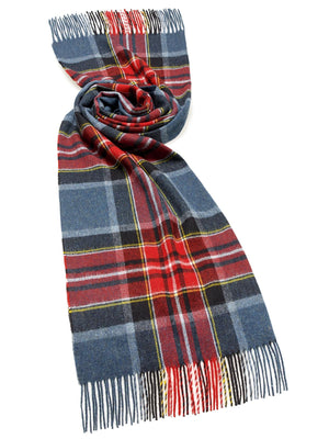 Check Lambswool Extra Wide Scarf - Scampston Teal