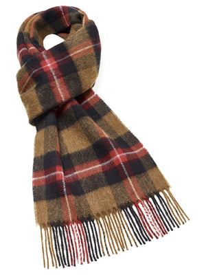 Check Lambswool Scarf - Thorney Camel