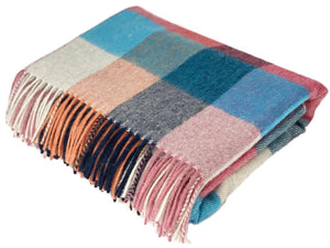 Dunira Merino Lambswool Throw - Sorbet