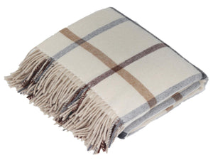 Milton Merino Lambswool Throw - Pebble