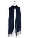 Swish Lightweight Silk & Wool Scarf - Navy