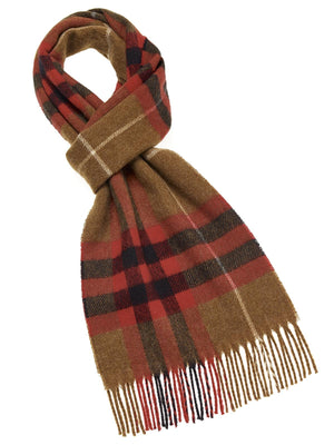 Check Lambswool Scarf - Westminster Camel/Red