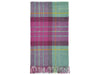 Saltburn Check Pure New Wool Throw - Cerise