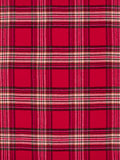 St Ives Check Pure New Wool Throw - Red