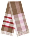 Check Lambswool Extra Wide Scarf - Belgrave Blush