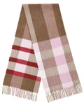 Check Lambswool Extra Wide Scarf - Belgrave Blush