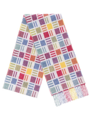 Checked Lambswool Scarf - Ribbon Pastel