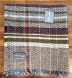 Large Checked Random Recycled Wool Blanket