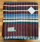 Large Checked Random Recycled Wool Blanket