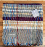 Large Checked Random Recycled Wool Blanket