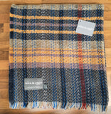 Large Checked Random Recycled Wool Blanket