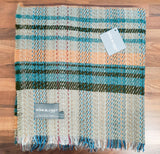 Large Checked Random Recycled Wool Blanket