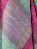 Saltburn Check Pure New Wool Throw - Cerise