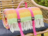 Stripe Waterproof Polo Picnic Blanket - Refresh Pink