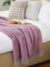 Geo XL Pure New Wool Throw - Mulberry