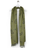 Swish Lightweight Silk & Wool Scarf - Greengage