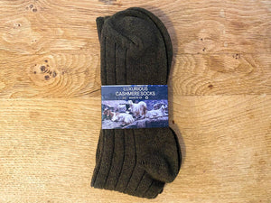 Luxurious Thick Cashmere Socks - Khaki