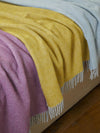 Geo XL Pure New Wool Throw - Oil Yellow