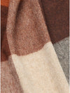 Check Lambswool Wide Scarf - Bamburgh Sienna