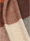 Check Lambswool Wide Scarf - Bamburgh Sienna