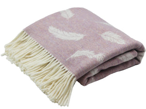 Feather Merino Lambswool Throw - Blossom