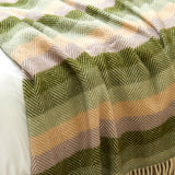 Stripe Pure New Wool Throw - Botanical