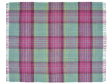 Saltburn Check Pure New Wool Throw - Cerise