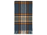 St Ives Check Pure New Wool Throw - Teal