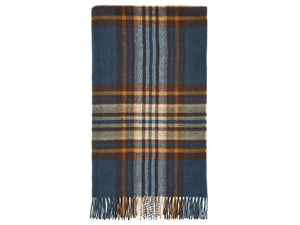 St Ives Check Pure New Wool Throw - Teal