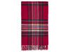 St Ives Check Pure New Wool Throw - Red