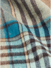 Check Lambswool Extra Wide Scarf - Francis Camel/Teal