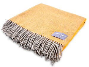 XL Herringbone 100% Wool Blanket - Sand