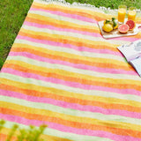 Stripe Waterproof Polo Picnic Blanket - Refresh Pink