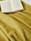 Geo XL Pure New Wool Throw - Oil Yellow