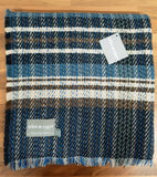 Large Checked Random Recycled Wool Blanket