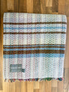 Large Checked Random Recycled Wool Blanket